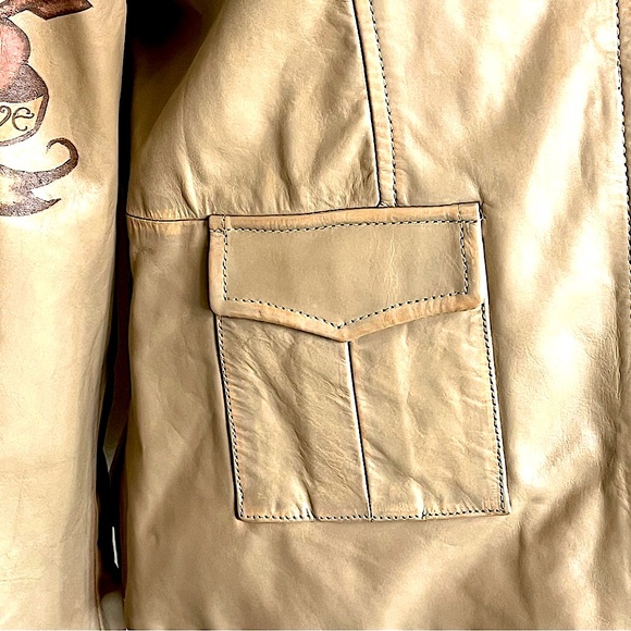 SCULLY “Rodeo Cowboy Fringe Love Tattoo” Leather Jacket Size L Western Rodeo Y2K - Picture 10 of 15